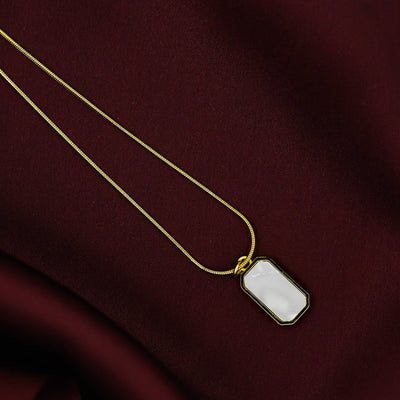 Reversible Black And White Pendant Necklace