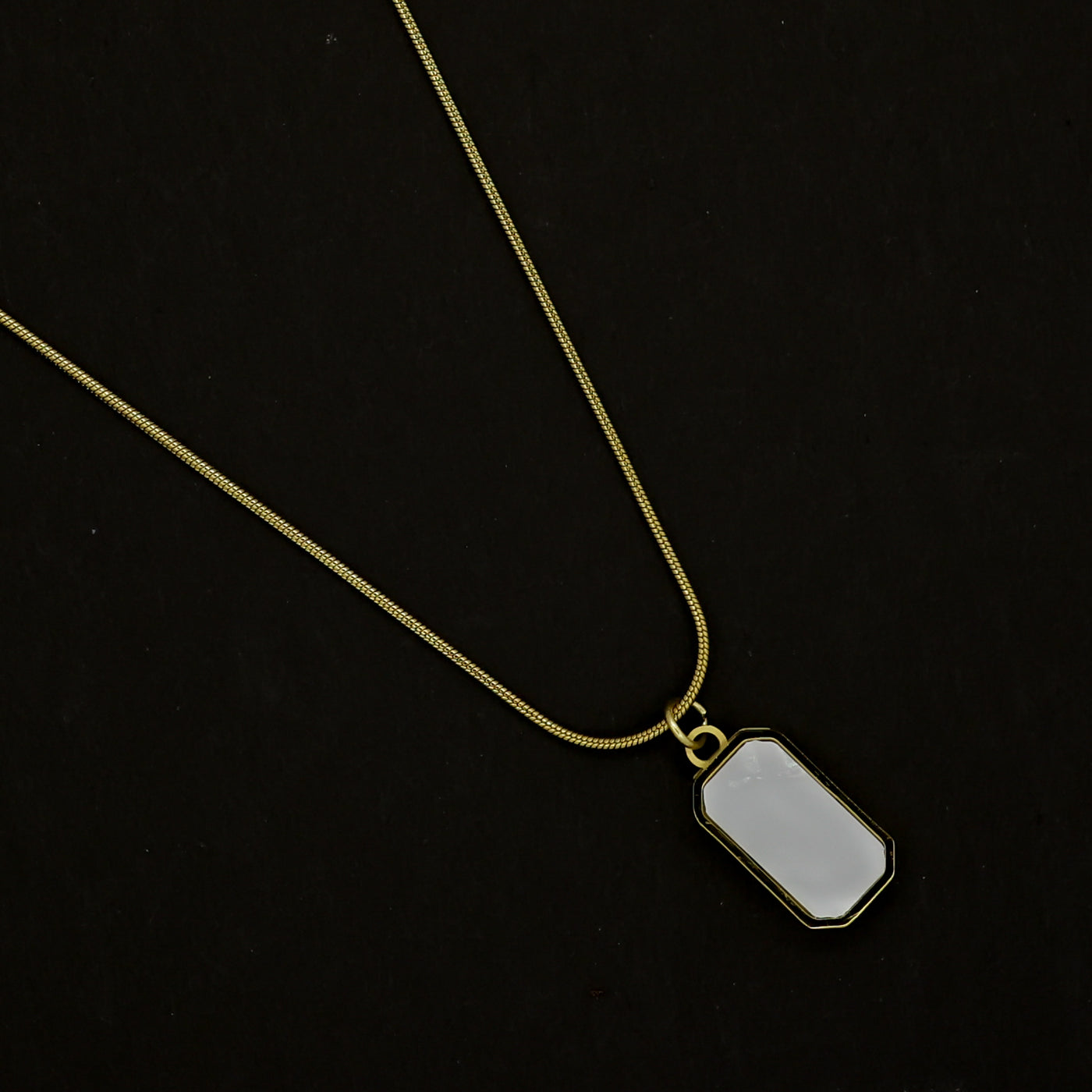 Reversible Black And White Pendant Necklace