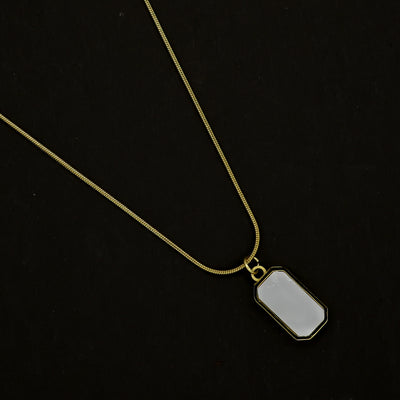 Reversible Black And White Pendant Necklace